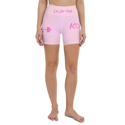 Kookie Time Yoga Shorts .: Pink Sky :.