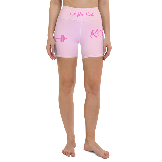 Kookie Time Yoga Shorts .: Pink Sky :.